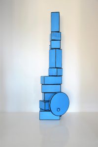 blue sculpture